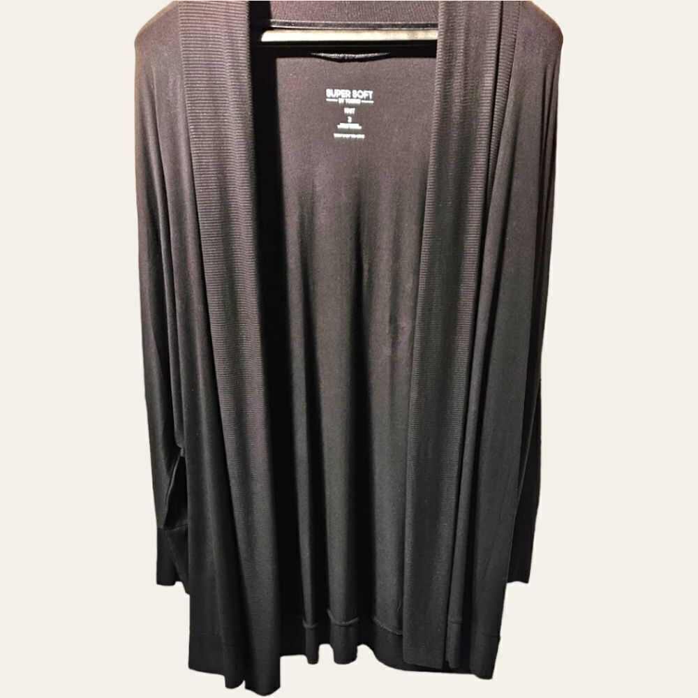 TORRID Super Soft Black Cardigan Dolman Sleeves open Front 2X - Picture 2 of 15